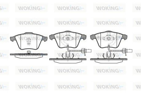 Гальмівні колодки пер. Audi A4/A6/A8 00- WOKING P8643.02