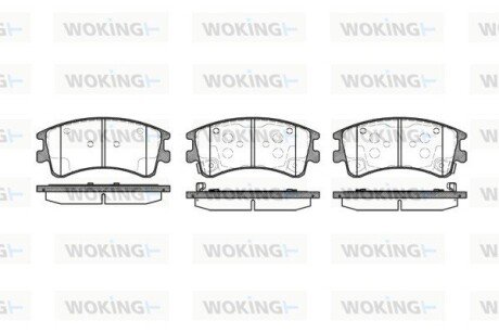 Колодки гальмівні диск. перед. (Remsa) Mazda 6 I (P8703.02) WOKING P870302