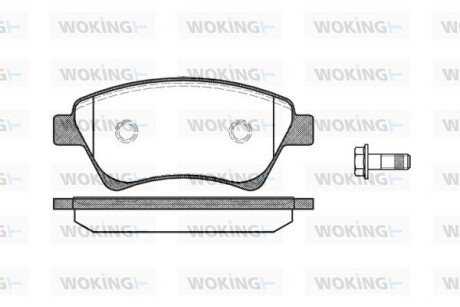 Колодки гальмівні диск. перед. (Remsa) Renault Grand scenic ii 1.5 04-,Renault Grand scenic ii 1.6 04- (P8763.00) WOKING P876300 (фото 1)