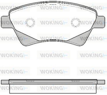 Гальмівні колодки пер. Kangoo (4x4) 01- WOKING P8763.20