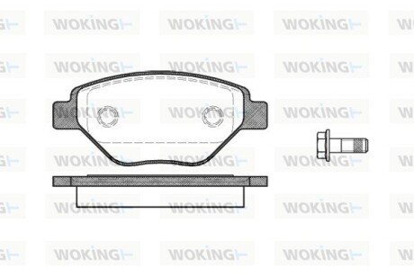 Колодки гальмівні диск. перед. (Remsa) Renault Megane ii 1.4 02-11,Renault Megane ii 1.4 03- (P8773.00) WOKING P877300 (фото 1)