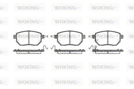 Колодки гальмівні диск. перед. (Remsa) Infiniti Fx 3.5 02-08,Infiniti Fx 4.5 02-08 (P8853.02) WOKING P885302 (фото 1)