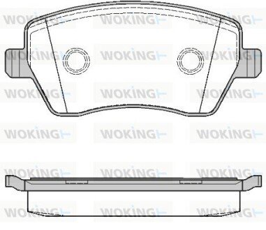 Гальмівні колодки пер. Kangoo/Logan 08-/Duster 10- (TRW) WOKING P8873.00