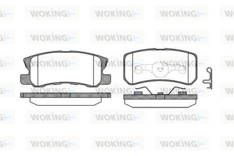 Колодки гальмівні диск. задн. (Remsa) Citroen C4 aircross 1.6 10-,Citroen C4 aircross 1.8 10- (P9033.02) WOKING P903302