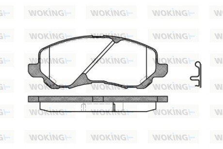 Колодки гальмівні диск. перед. (Remsa) Mitsubishi ASX 10> / Lancer X 08> / Grandis 04> (P9043.02) WOKING P904302