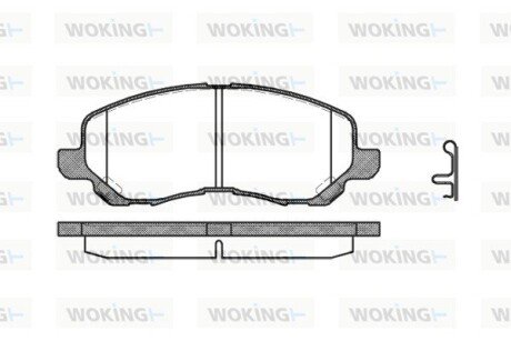 Гальмівні колодки пер. Lancer VIII/Outlander II/Peugeot 4008 08- WOKING P904312