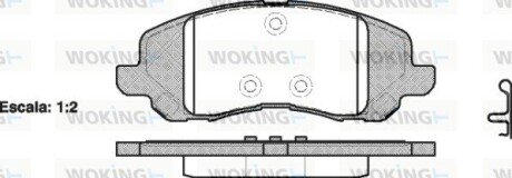 Колодки гальмівні диск. перед. (Remsa) Mitsubishi ASX 10> / Dodge Caliber Avenger (P9043.20) WOKING P904320