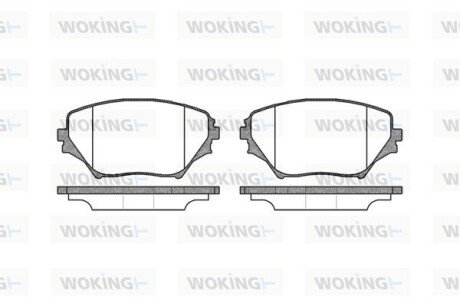 Гальмівні колодки пер. Toyota RAV4 94-05 (sumitomo) WOKING P9133.00