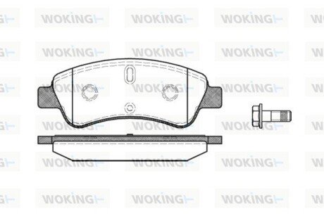 Колодки гальмівні диск. перед. (Remsa) Citroen C2 1.4 03-,Citroen C2 1.6 03-,Citroen C3 i 1.4 02- (P9403.10) WOKING P940310