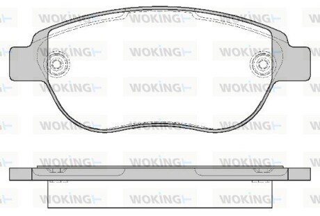 Колодки гальмівні диск. перед. (Remsa) PSA Berlingo Partner I / C4 I 206 207 307 / Doblo I Bosch ver. (P9413.00) WOKING P941300 (фото 1)