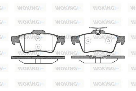 Колодки гальмівні диск. задн. (Remsa) Citroen C5 iii 1.6 08-,Citroen C5 iii 1.8 08- (P9423.20) WOKING P942320