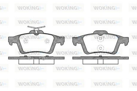 Гальмівні колодки зад. Connect 02-13 WOKING P9423.30