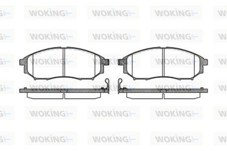 Колодки гальмівні диск. перед. (Remsa) Infiniti Ex 2.5 07-,Infiniti Ex 3.0 07- (P9523.14) WOKING P952314 (фото 1)