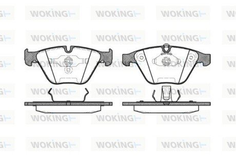 Колодки гальмівні диск. перед. (Remsa) BMW 5e60 7e65 3e90 (P9573.00) WOKING P957300