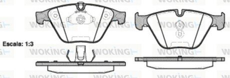 Гальмівні колодки пер. BMW 5 (F10) 10- (ATE) WOKING P9573.20