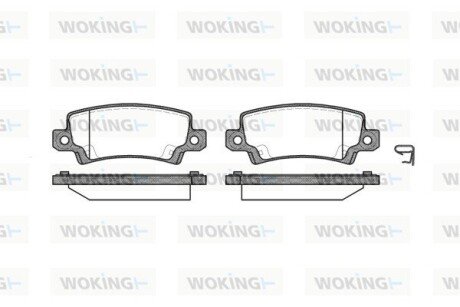 Колодки гальмівні диск. задн. (Remsa) Toyota Corolla 00>01, 01>07 (P9743.02) WOKING P974302