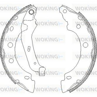 Гальмівні колодки зад. Kangoo 97- (203x38) (Bosch) WOKING Z4043.00