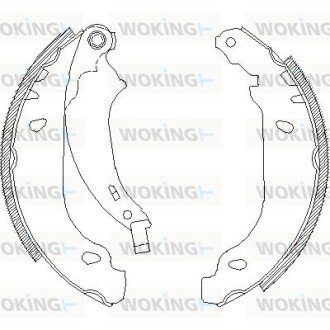 Гальмівні колодки зад. Peugeot 206 98- (Bosch) WOKING Z4076.00