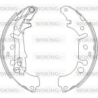 Колодки гальмівні бараб. задн. (Remsa) Citroen Nemo 1.3 08-,Citroen Nemo 1.3 09- (Z4192.00) WOKING Z419200