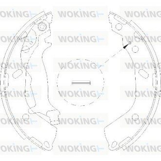 Колодки гальмівні бараб. задн. (Remsa) Hyundai Getz 1.1 02-10,Hyundai Getz 1.3 02-10 (Z4193.00) WOKING Z419300 (фото 1)