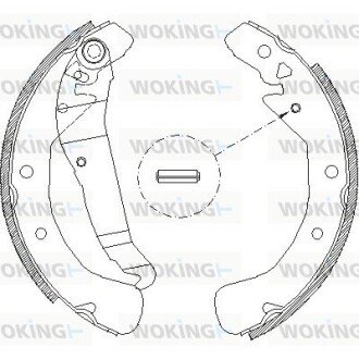 Колодки гальмівні бараб. задн. (Remsa) Opel Astra h 1.2 04-14,Opel Astra h 1.3 04-14 (Z4422.00) WOKING Z442200