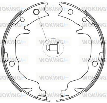 Колодки ручного гальма C4/CALIBER/PATRIOT/COMPASS/OUTLANDER II/LANCER VIII/4008 1.6-2.7 08- WOKING Z464100