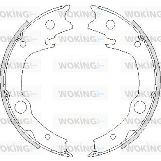 Колодки стоянкового гальма (Remsa) Toyota Avensis >08 Corolla >07 (Z4729.00) WOKING Z472900