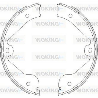 Колодки ручного гальма Touareg 02-10/Cayenne 02-07/LR III 02-12/Audi Q7 06-15 (VAG) WOKING Z473500