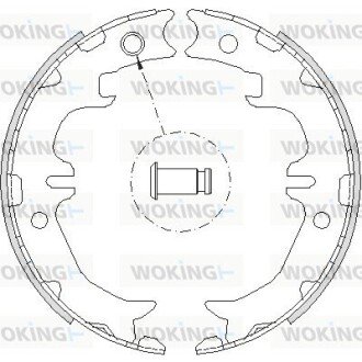 Колодки ручного гальма Lexus RX/IS/GS 93-08, Avensis/Previa/Rav4 90-06 WOKING Z4742.00