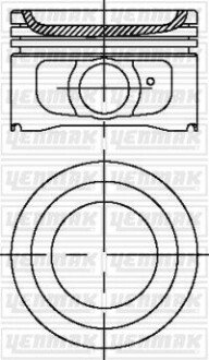 Поршень с кольцами і пальцем (размер отв. 83 / STD) CITROEN Berlingo 1.8 (4цл.) (XU7 JP K TR) YENMAK 31-03887-000