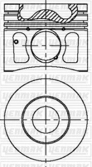 Поршень з кільцями і пальцем (размІр отв. 86.01 / STD) FORD Transit 2.2 TDCI YENMAK 31-04034-000