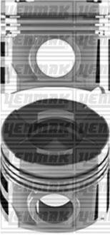 Поршень с кольцами і пальцем (размер отв. 91.1 / STD) (4D56T D-ID Euro 5 1-3 Cyl.) (Дизель, 4ц) YENMAK 31-04362-000