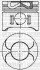 Поршень с кольцами і пальцем (размер отв. 88.01 / STD) DB W202/W210/W211 200-320CDI (OM611 DE22 LA OM612 DE27 LA OM613) YENMAK 31-04718-000 (фото 1)