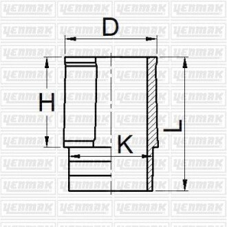 Гильза цилиндра (размер отв. 83 / STD) CITROEN Berlingo 1.8 (4цл.) (205-309-405B) YENMAK 51-05881-000