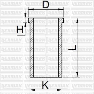 Гильза цилиндра (размер отв. 86.00/STD) OPEL Astra F, Vectra B, 2.0 YENMAK 51-65774-000