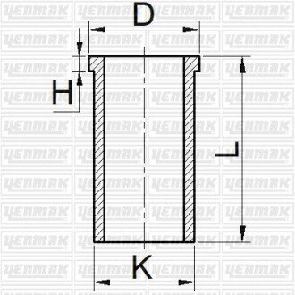 Гильза цилиндра (размер отв. 81 / STD)(CRAFTER, LT 28 D, LT 35 D, LT 46 D) YENMAK 51-65785-000