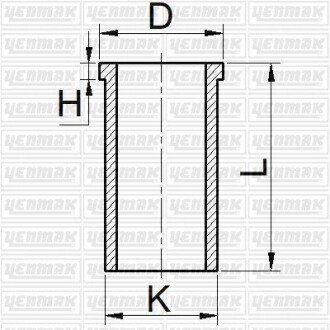 Гильза цилиндра FIAT Scudo 1.6 JTD (размер отв. 75 / STD)(EXPERT 1.6 HDI, 307 1.6 HDI) YENMAK 51-65826-000 (фото 1)