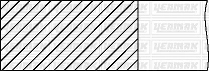 Комплект поршневих кілець (71,01/STD) (1,2/1,2/2,0) AUDI A1/A3 1.2TFSI, SKODA Fabia 1.2TSI, VW Golf/Polo/ Touran 1,2TSI YENMAK 91-09106-000 (фото 1)