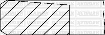 Комплект поршневих кілець (на 1 поршень) RENAULT Master II 2.5 dCi (89/STD) (3/1.75/2.5) YENMAK 91-09149-000