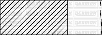 Комплект поршневих кілець (на 1 поршень) (83,00/STD) (1,5/1,5/3,0) CITROEN Berlingo/Xsara 1.8i PEUGEOT Partner/Expert/406 1.8i, FIAT Scudo/Ulysse YENMAK 91-09887-000