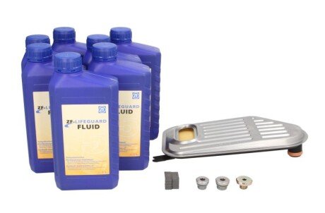 BMW Фильтр АКП + прокладка + болты + 7л масла LifeguardFluid 5 E46, E39, E85 ZF 1060.298.070 (фото 1)