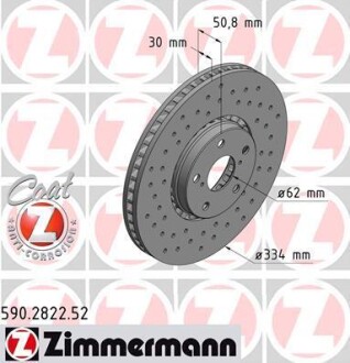 Диск гальмівний SPORT Z лівий ZIMMERMANN 590282252