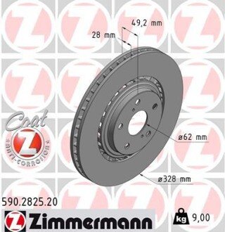 Диск гальмівний ZIMMERMANN 590.2825.20