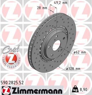 Диск гальмівний ZIMMERMANN 590.2825.52